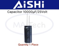 คาปาซิเตอร์ 10000uF 25V จำนวน1ชิ้น(ตัว) Capacitor 10000uf25v ตัวเก็บประจุ ตัวซี ตัวC ระยาขาห่าง 7.5มม ของแท้100%