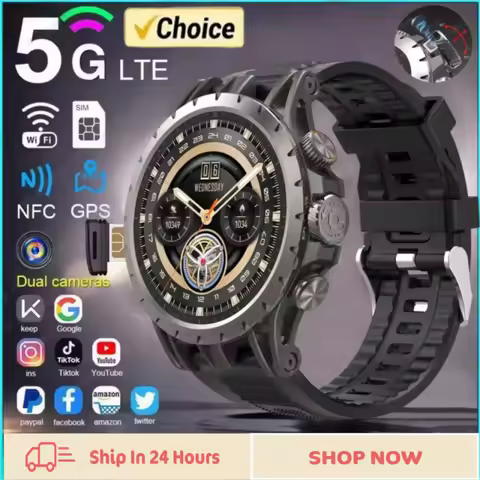Q85 Smart Watch 4G With Android 9.0 5MP Rotating Camera GPS WIFI Google Play Store Video Call 128GB 