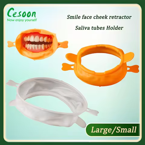 1Pc Dental Lip Cheek Retractor Mouth Opener Rubber Dam O Shaped Smile Face Saliva Tube Holder Wrap S