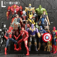 NEW Hot SaleMarvel 21Pcs/Set Avengers Figure Super Heroes Superman Batman Hulk Captain America Thor