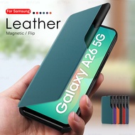 For Samsung Galaxy A26 Window View Leather Flip Cover Samsung A26 GalaxyA26 A 26 5G Full Cover Magne