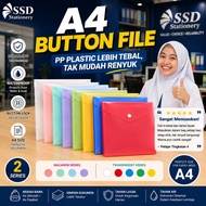 SSD A4 PP Button File Folder | Fail Dokumen Tebal | Macaron Pastel & Transparent Series | School Off