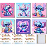 CraftyTime 6 Pack Cartoon Paint by Numbers Kits for Kids with Framed Canvas Paint by Number for Kids