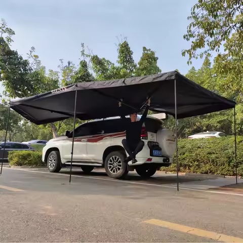 Camping Car Roof Top Side Shelter 360° Awning Tent 270 Degree Awning Free Standing With Led Light