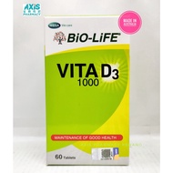 MEGA BIO-LIFE VITA D3 (Cholecalciferol) 1000IU 60's Exp: 04/2028