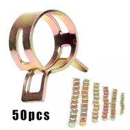 50Pcs 5/6/7/8/9mm Spring Clip Hose Clamps Fuel Line Cable Petrol Pipe Kit