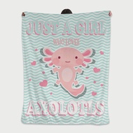 1pc Axolotl Throw Blanket Gifts For Girls Women Lightweight Throw Just A Girl Who Loves Axolotls Plu