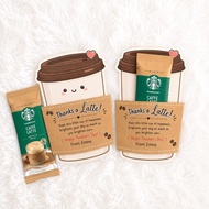 Coffee Card - Personalised Teacher / Colleague Resignation Farewell with Starbucks Drink Sachet