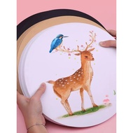 Round Card Paper Kraft Paper White Card Paper Black Card Paper Painting Greeting Card White Card Chi