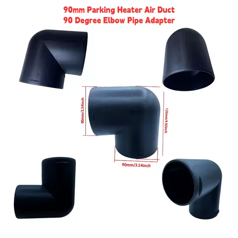 Air Vent Outlet Diesel Parking Heater 90MM L-Shaped Elbow Bend Ducting Pipe Exhaust Connector for Ca