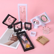 3D Transparent Jewelry Storage Box Packaging Box PE Film Jewellery Display Box Ring Bracelet Case Organizer