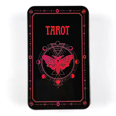Tarot Cards High-Quality Tin Metal Box Tarot Deck Gilded Edge Guidebook With Paper Guidebook,Hallowe