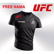 [Ready Stock] UFC Reebok MMA PERCUMA Nama / UFC Reebok MMA Jersey With Name (FREE)