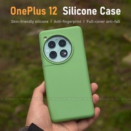 For OnePlus 12 12R Casing Liquid Silica Gel Hard Phone Case Cover