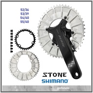 STONE BCD110R2B-FH Road Aero Double Chainring Shimano 11 12 Speed