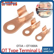 XUESHANN 5/10Pcs OT Cable Connector Kit, OT Type Bolt Hole OT Wire Nose Terminal Crimp, Durable Copp