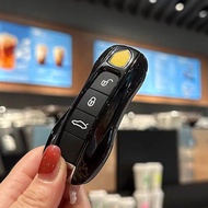 ปลอกกุญแจรถยนต์ Porsche Black Jade Macan Cayenne 718 Panamera 911/Taycan ซ่อมแซม ปลอกกุญแจรถยนต์แบบพ