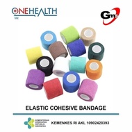 Onehealth Cohesive Tape 2.5cm x 4.5m Finger Tape Wrist Tape Elastic Bandage Self Adhesive
