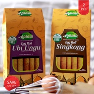 UNGU Pawon Narasa - 2 PCs Biscuit Gluten Free Egg Roll Purple Sweet Potato & Cassava (Box)