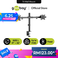 Goobay  Dual Monitor Mount Fix M (17-32) - Black