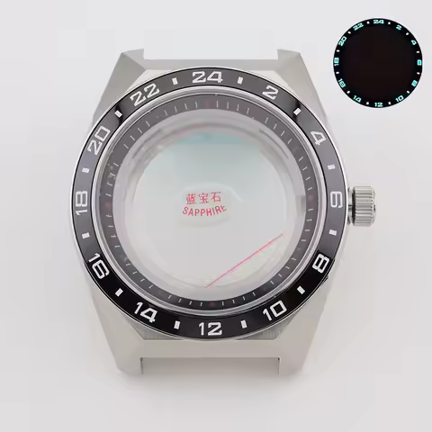 44.5mm Godzilla Stainless Steel Case Sapphire Crystal Mens Mechanical Sports Watch NH35 Case for Gra