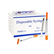 *READY STOCK* DISPOSABLE INSULIN SYRINGE 1ml (100pcs) 31g x 1/4"