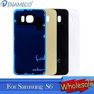 10pcs Dinamico G920 G920F Housing Back Cover For Samsung Galaxy S6 Battery Back Cover Glass Housing