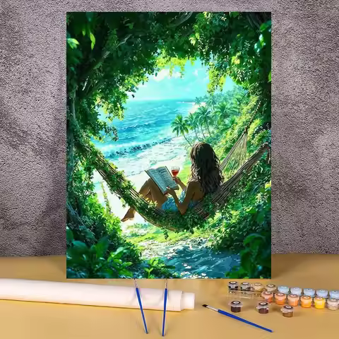Oil Painting Anime Landscape Paint By Numbers For Adults DIY Coloring By Numbers Acrylic Paint Canva