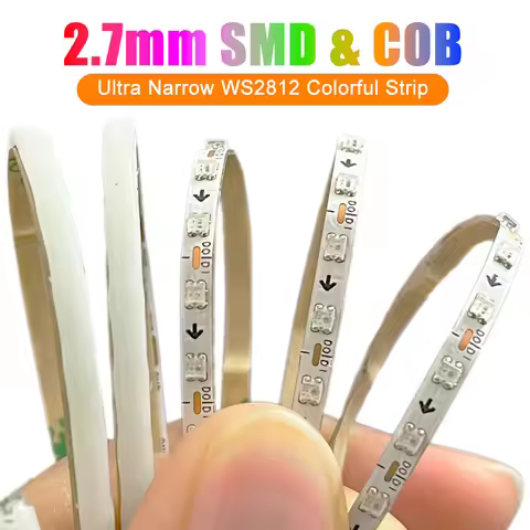 Ultra Narrow 2.7mm WS2812B LED Strip SMD COB Individually Addressable 160Leds/M WS2812 Smart Dream C
