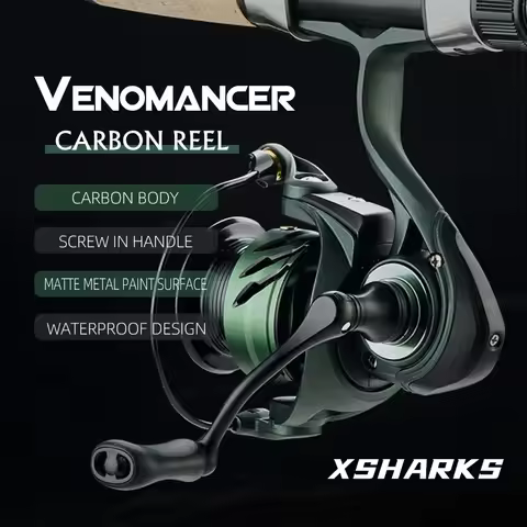 Ultralight Carbon Fiber Spinning Reel 1500/2500/3000, 5.2:1, 9kg Max Drag, 176g Lure Fishing Reel fo