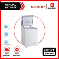SHARP 110L Chest Freezer 2-in-1 Dual Function Freezer Fridge With Lock &amp; LED Light SJ-C118 / SJC118
