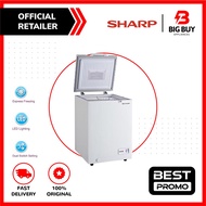 SHARP 110L Chest Freezer 2-in-1 Dual Function Freezer Fridge With Lock & LED Light SJ-C118 / SJC118