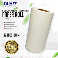 SALEZONE - 12inches by 100mtrs QUAFF Sublimation Paper Roll 100gsm  Transfer Paper for Sublimation P