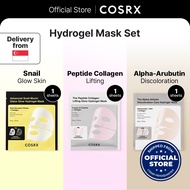 [COSRX OFFICIAL] Hydrogel Mask Collection Set (Peptide + Alpha-Arbutin + Snail Mucin)