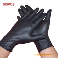 ☺SC 100 Pcs Disposable Powder Free Mechanic Gloves Nitrile Black Medical Exam Gloves 6HRQ