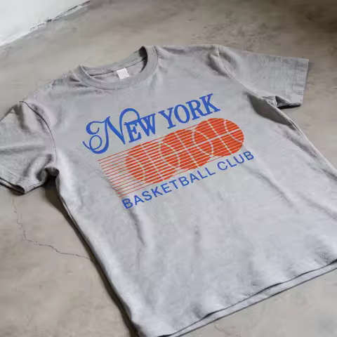 Retro New York Basketball Club Print Tee Unisex Soft Cotton New York City Basketball Team Fashion Sh