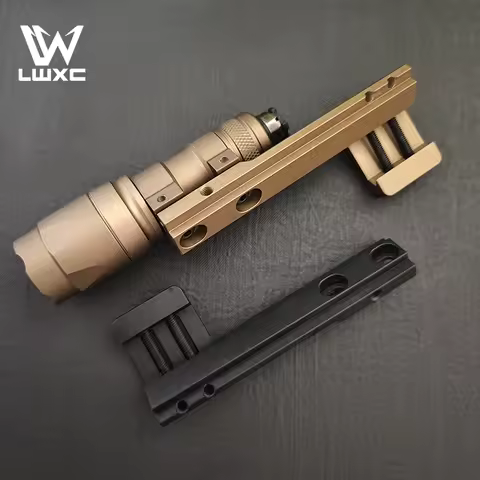 Tactical SF M300 M600 Offset 45 Degree Extend Flashlight Mount MLOK KEYMOD Hunting Weapo Gun Light B