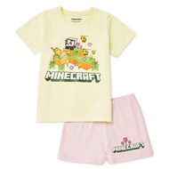 Minecraft World 女童粉紅色短褲睡衣套裝 (平行進口)