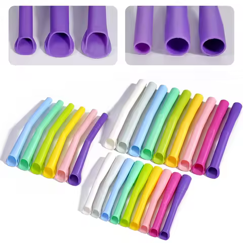 1pc Flat mouthed suction tube, multi-color dental flat mouthed suction tube, disposable dental bend 