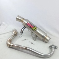 ⊠ ❁ ⊚ ❃ ღ ( St ) 1 set Daeng sai 4 big elbow pipe 51mm stainless for mio sporty gravity mio m3 mio