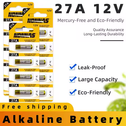 5-50PCS 27A 12V Alkaline Dry Battery Replacement for Doorbell Car Calculator TV AC Remote Control Sm