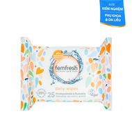 Khăn ướt vệ sinh vùng kín Femfresh Intimate Skincare Daily Wipes 25 tờ cao cấp hàng ngày của Anh Quố