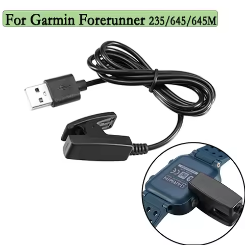 1M USB Type Cable Charging For Garmin Forerunner /645/235/35 | Garmin Lily | Vivomove Hr Smart Watch