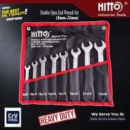 [ HITTO ] Heavy Duty Double Open End Spanar Spanner Wrench set Spanar Car Repair Tools 8-24mm 8 PCS 