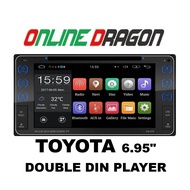 Roardmark Toyota 6.95" Inch HD Wide Screen Car 2 Double Din Player DVD VCD MP3 MP4 MP5 USB SD Blueto