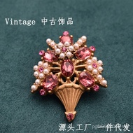 Ice Cream Retro All-Match Brooch Unique Medieval Pearl Flower Diamond Ladies VintageCFL Elegant 5ZH3