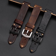 leather strap20mm19mm21mm22mm seiko men watch strap fossil