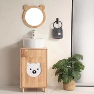 【SG Sellers】Bathroom Vanity Bathroom Vanity Cabinet Set Bathroom Mirror Cabinet Bathroom Cabinet Wood Color