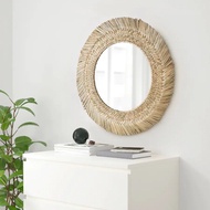 𝗜𝗞𝗘𝗔 VRIGSTAD Premium Rattan Mirror 63cm Decorative Mirror Cermin Hiasan Cermin Rotan