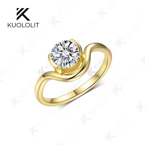 Kuololit 1.2ct IGI Lab Grown Diamond Ring for Women Solid 18K 14K 10K Gold D VS1 Diamond Ring for An
